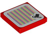 Tile 2 x 2 with Super Mario Scanner Code Bowser Flag Pattern (Sticker) - Set 71418