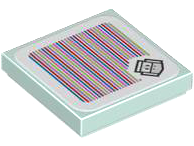 Tile 2 x 2 with Super Mario Scanner Code Ice Bro Pattern (Sticker) - Set 71413