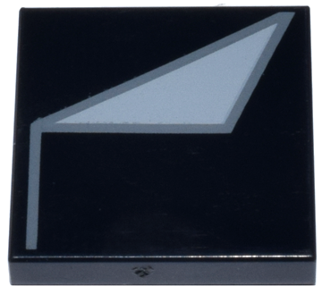 Tile 2 x 2 with Light Bluish Gray Triangle and Dark Bluish Gray Line Pattern (BrickHeadz Luke Skywalker Robe)