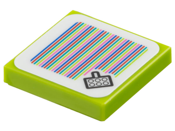 Tile 2 x 2 with Super Mario Scanner Code Picnic Basket Pattern (Sticker) - Set 71422