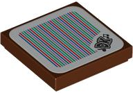 Tile 2 x 2 with Super Mario Scanner Code 'DK' and Music Notes Pattern (Sticker) - Set 71424