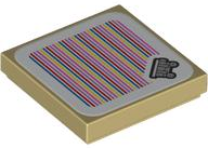 Tile 2 x 2 with Super Mario Scanner Code Mine Kart Pattern (Sticker) - Set 71425