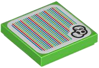 Tile 2 x 2 with Super Mario Scanner Code Yoshi Eggs Pattern (Sticker) - Set 71428