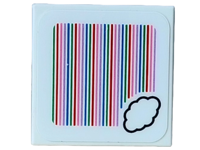 Tile 2 x 2 with Super Mario Scanner Code Cloud Pattern (Sticker) - Set 71441