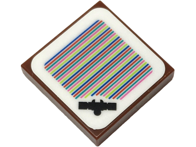 Tile 2 x 2 with Super Mario Scanner Code Seesaw Pattern (Sticker) - Set 71433