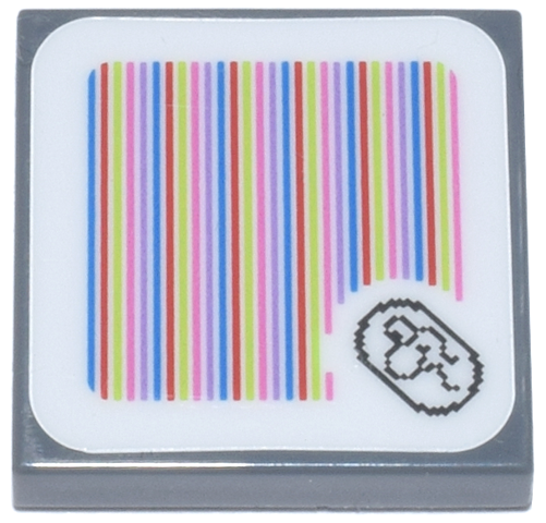 Tile 2 x 2 with Super Mario Scanner Code Yoshi Coin Pattern (Sticker) - Set 71438