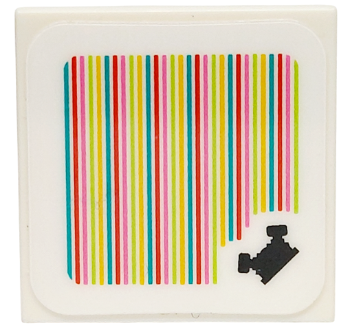 Tile 2 x 2 with Super Mario Scanner Code Engine Pattern (Sticker) - Set 72035