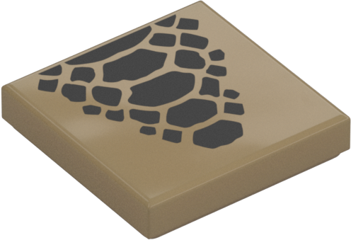 Tile 2 x 2 with Black Scales Pattern