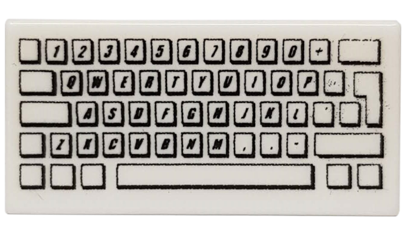 Tile 1 x 2 with Computer Keyboard Standard Pattern