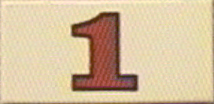 Tile 1 x 2 with Red Number 1 with Black Outline Pattern