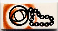 Tile 1 x 2 with Locket and Chain Pattern