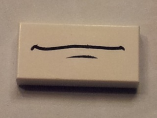 Tile 1 x 2 with Black Mouth Pattern (Shu Todoroki)