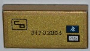 Tile 1 x 2 with City Bank Logo and '81792354' Pattern (Sticker) - Set 3661