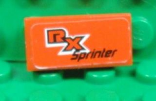 Tile 1 x 2 with 'RX Sprinter' Pattern (Sticker) - Set 8655