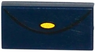 Tile 1 x 2 with Purse with Gold Clasp Pattern