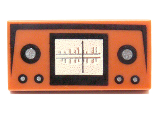 Tile 1 x 2 with Radio Frequency and Buttons Pattern