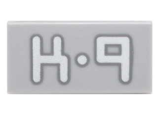 Tile 1 x 2 with 'K-9' Pattern