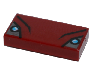 Tile 1 x 2 with Black Folds and Small Medium Azure and White Circles on Silver Pattern