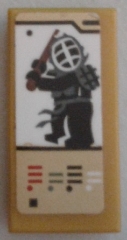 Tile 1 x 2 with Ninjago Trading Card Game Kendo Cole Pattern (Sticker) - Set 70589
