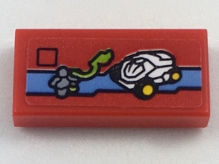 Tile 1 x 2 with Miniature Set 70588 Pattern (Sticker) - Set 40178