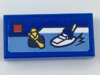 Tile 1 x 2 with Miniature Set 60126 Pattern (Sticker) - Set 40178