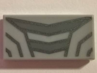 Tile 1 x 2 with Dark Bluish Gray Thick and Thin Lines Pattern