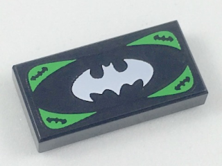 Tile 1 x 2 with Bat-Merch Voucher Pattern