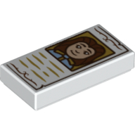 Tile 1 x 2 with Storybook with Prince Pattern