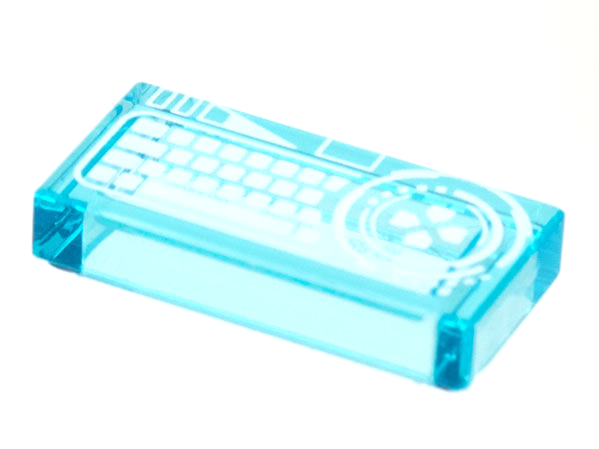 Tile 1 x 2 with White Keyboard and Crosspatch Pattern