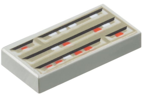 Tile 1 x 2 with SW Computer Pattern