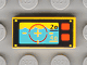 Tile 1 x 2 with Underwater Periscope View with Crosshairs, '20', '40', and Red Buttons Pattern