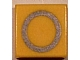 Tile 1 x 1 with Silver Capital Letter O Pattern