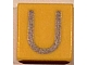 Tile 1 x 1 with Silver Capital Letter U Pattern