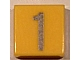 Tile 1 x 1 with Silver Number 1 Pattern