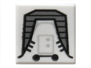 Tile 1 x 1 with SW Galactic Empire Jet Pack Pattern