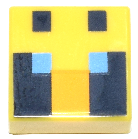 Tile 1 x 1 with Passive Bee Eyes Minecraft Pixelated Pattern