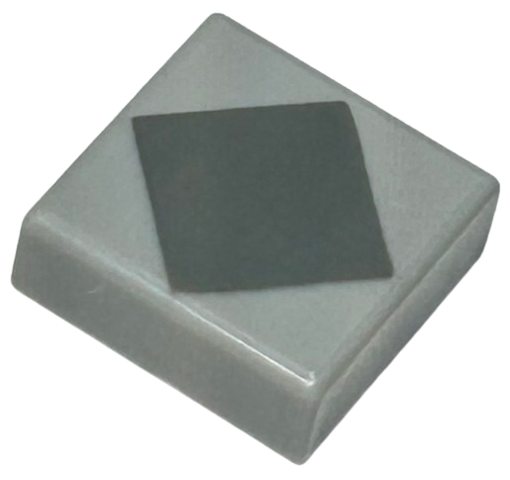 Tile 1 x 1 with Dark Bluish Gray Square / Diamond Pattern