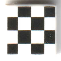 Tile 1 x 1 with Black Checkered Pattern