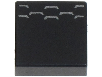 Tile 1 x 1 with Dark Silver Air Vent Grille Pattern
