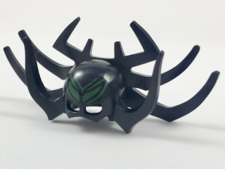 Minifigure, Headgear Mask with Spider Leg Horns and Dark Green Forehead Pattern (Hela)