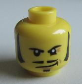 Minifigure, Head Male Sideburns, Moustache, Wrinkles and Smirk Pattern (Rodney Rathbone)