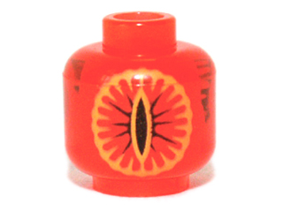 Minifigure, Head without Face with Black Eye of Sauron Pattern