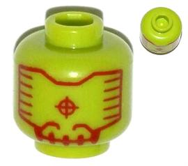 Minifigure, Head Alien with Red Head-Up Display (HUD) Pattern