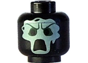 Minifigure, Head White Mask with Eyes and Mouth Wide Open Pattern