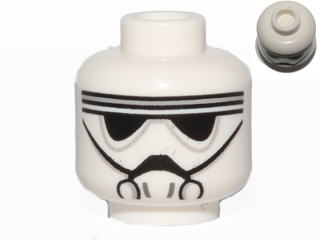 Minifigure, Head Alien with Black Goggles and Breathing Mask Pattern (SW Imperial Driver / Pilot)