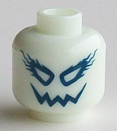 Minifigure, Head Alien with Open Eyes with Streaking Veins and Jagged Smile Pattern (Ultra Agents Electrolyzer)