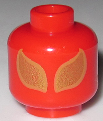 Minifigure, Head Alien with Large Gold Eyes Pattern (Iron Spider)