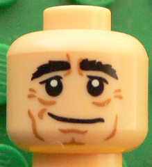 Minifigure, Head Black Eyebrows Bushy, White Pupils, Crow's Feet, Cheek Lines Pattern (Joachim Löw)