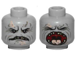 Minifigure, Head Dual Sided Alien Drabata Reptile Closed Mouth / Open Mouth Pattern (SW Pao)