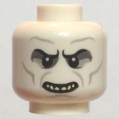 Minifigure, Head Alien with HP Voldemort with Teeth Pattern